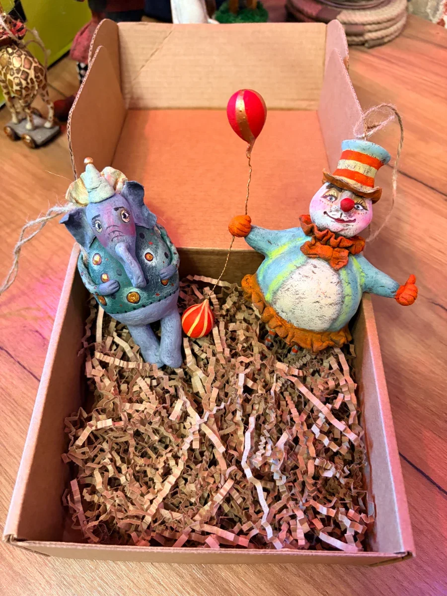 Ёлочная игрушка Слон с барабаном — Papier_chudes, фотография 3