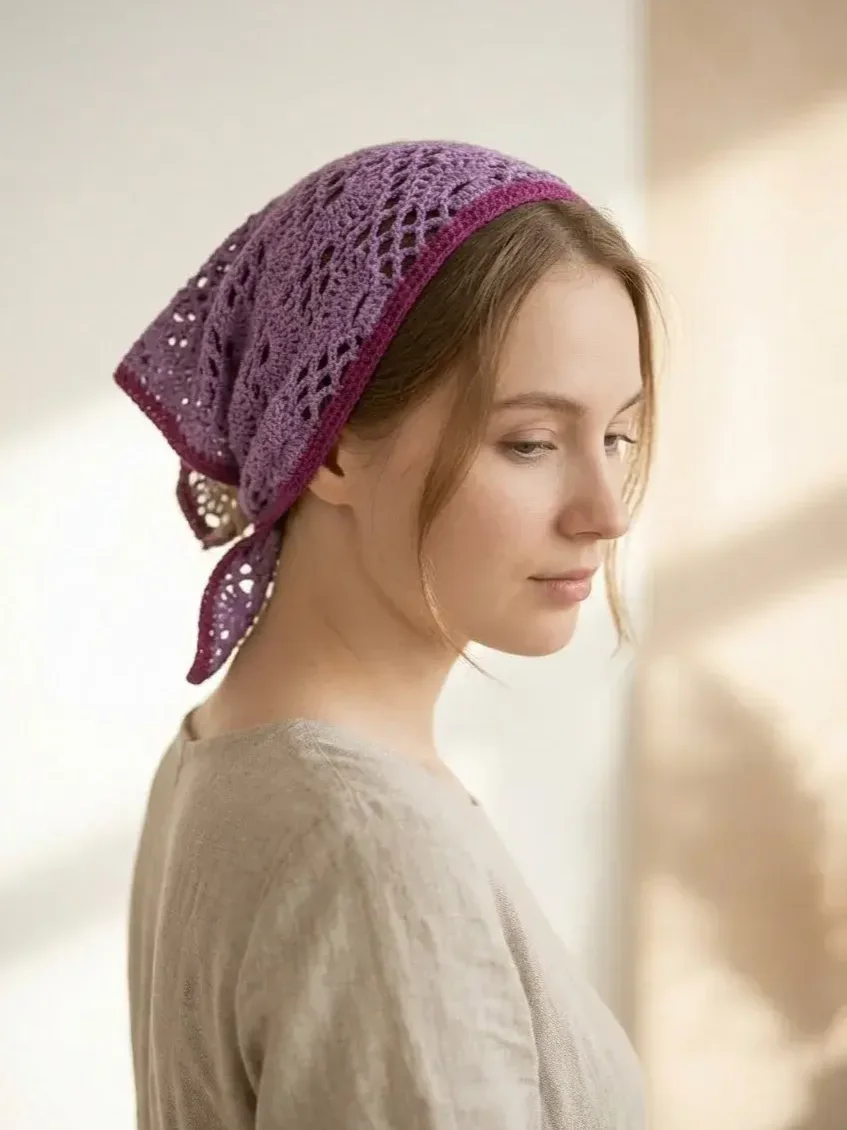 Ажурная вязаная косынка — KnitLit, фотография 5