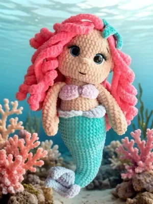 Плюшевая игрушка Русалочка — TanitaStyle модное вязание