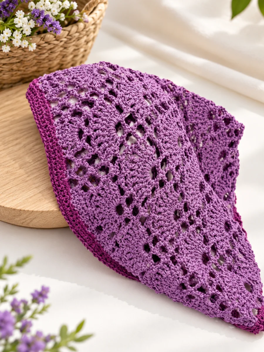 Ажурная вязаная косынка — KnitLit, фотография 3