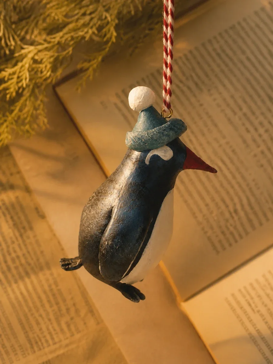 Ёлочная игрушка Пингвин в шапке — Papier_chudes, фотография 1