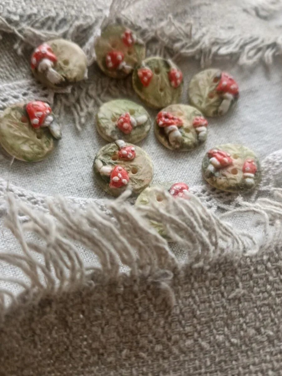 Пуговицы ручной работы Мухоморы. — Наталья Мигурская. Художник., фотография 3