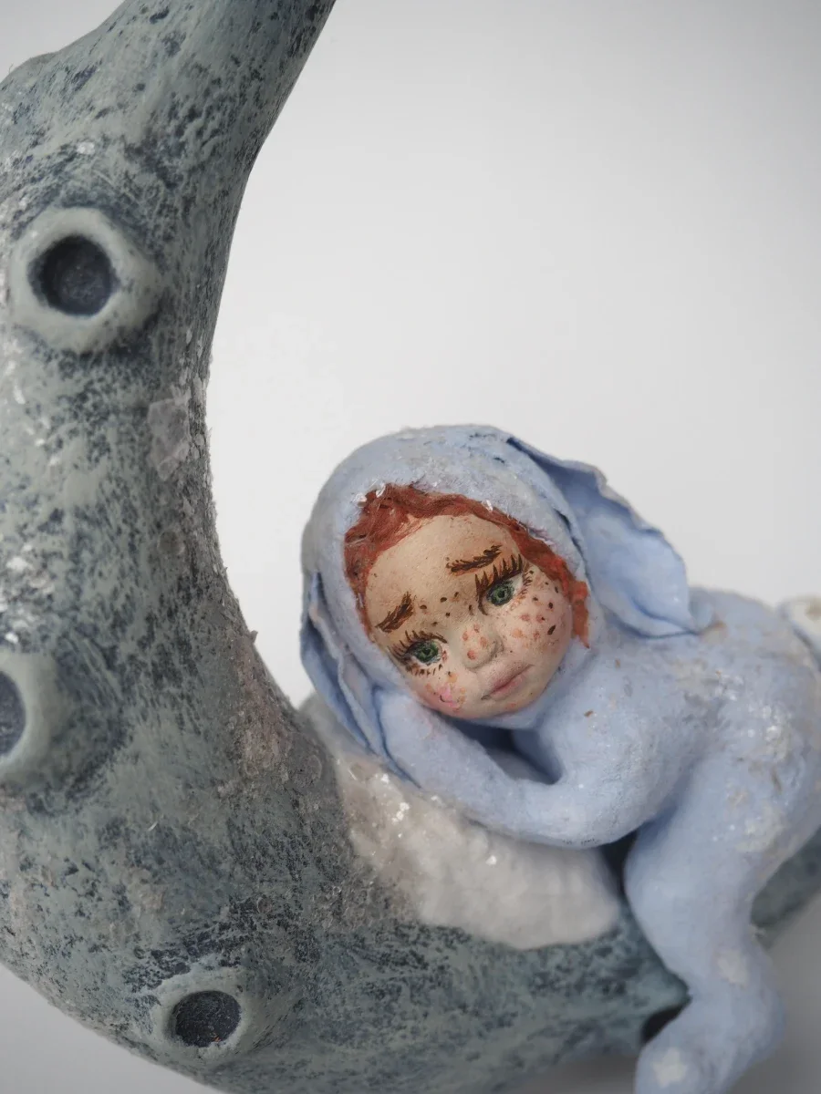 Ёлочная игрушка Малыш на луне. — Papier_chudes, фотография 3