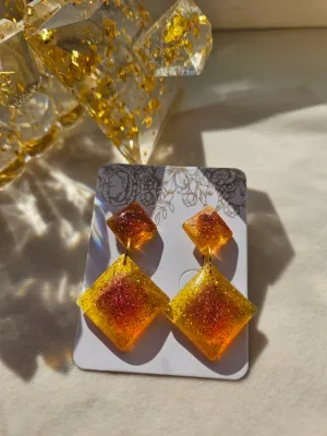 Серьги "Ромбы" из эпоксидной смолы — A.MIKHAILOVA|Beauty for you