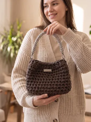 Сумка мешок из трикотажной пряжи — MARENINA bags