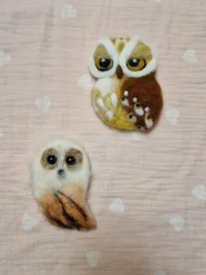 Брошь из шерсти ручной работы — Natalie_by_hands