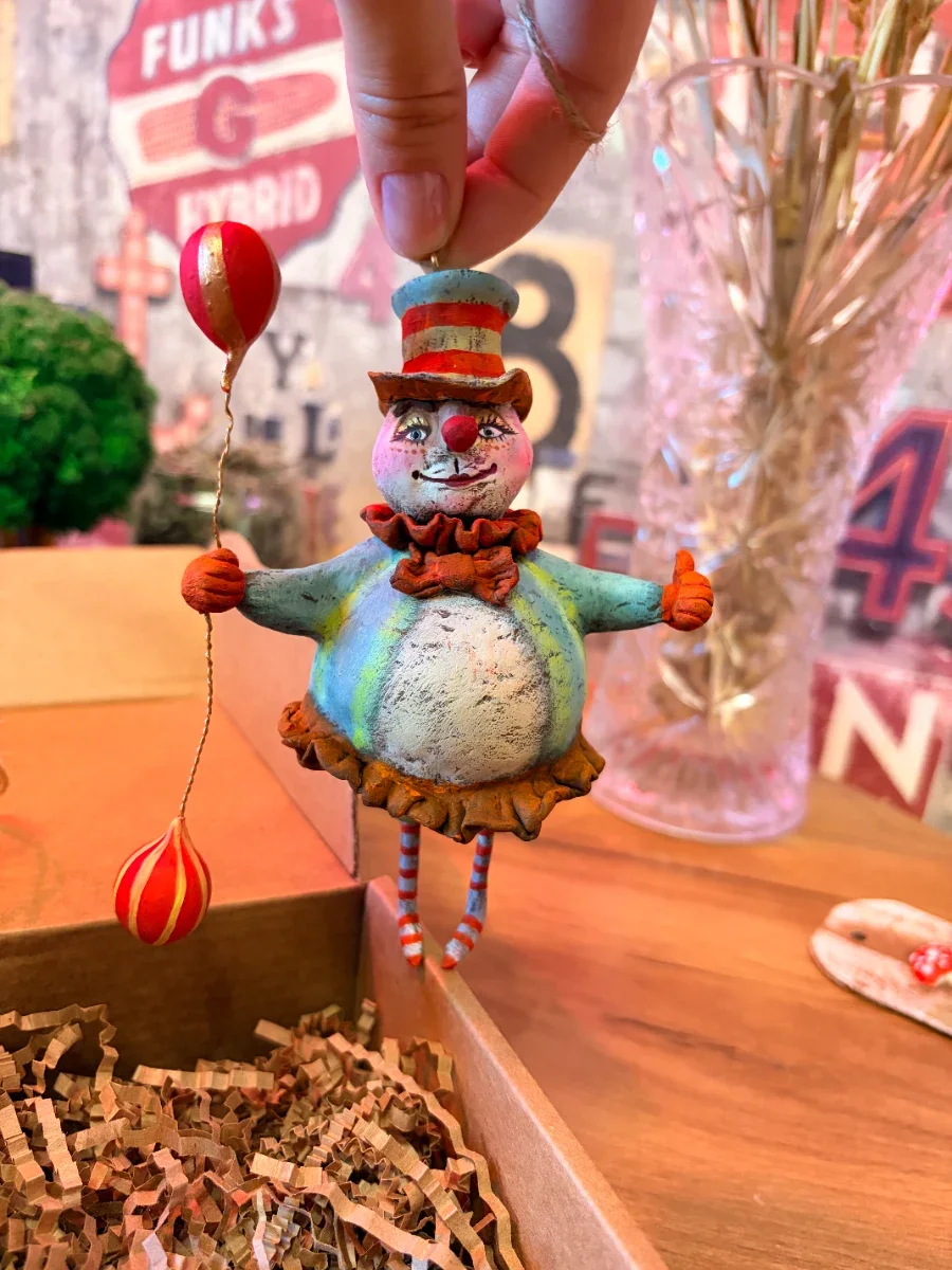 Ёлочная игрушка Винтажный Клоун — Papier_chudes, фотография 3