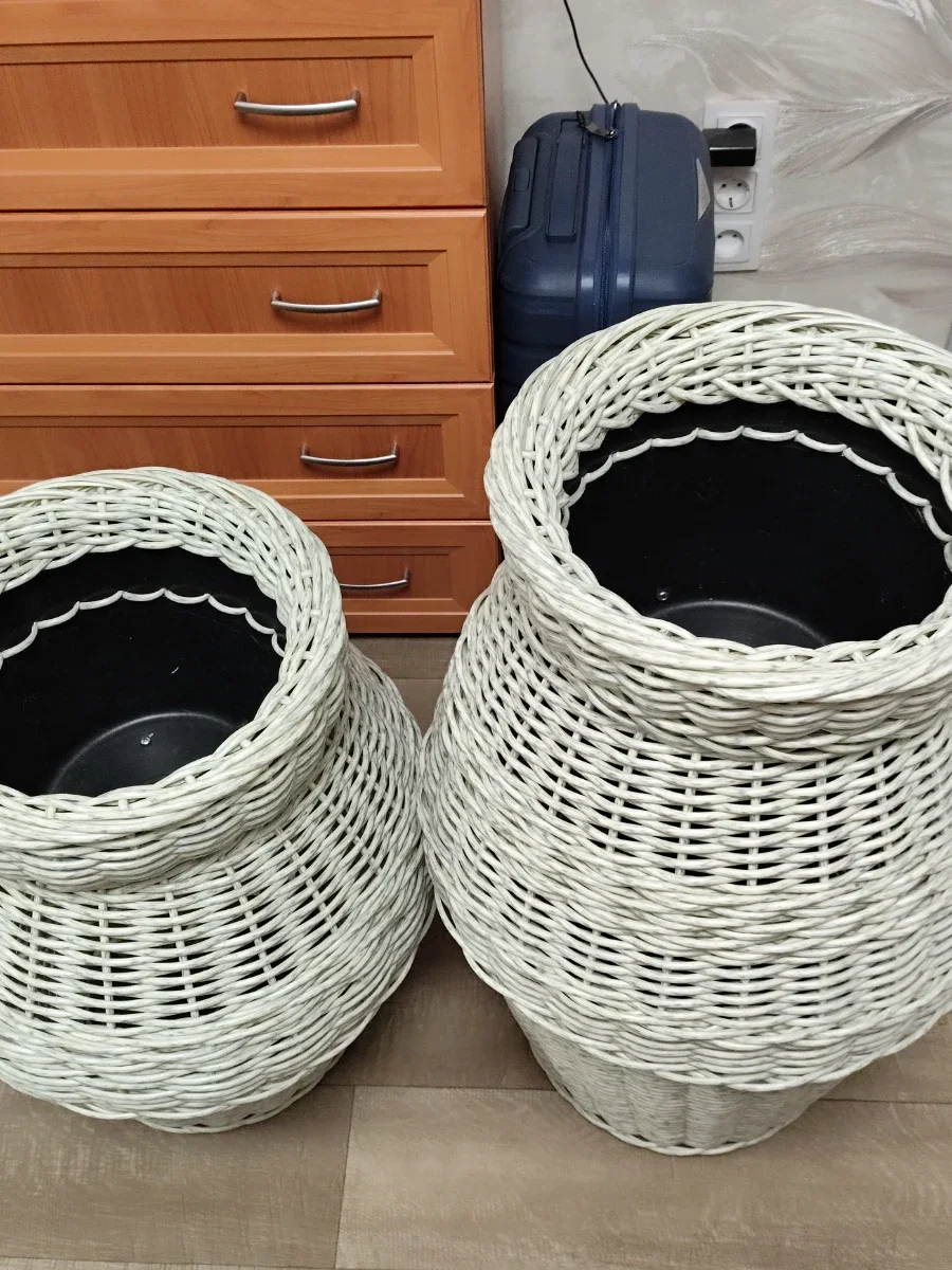 Кашпо амфора из ротанга 70 см — Ротанговый уют, фотография 3