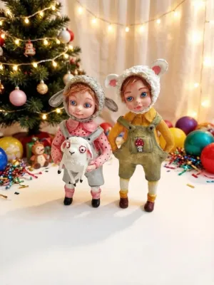 Ватные игрушки Мышка и Овечка, цена за 1 — Домик Шевы