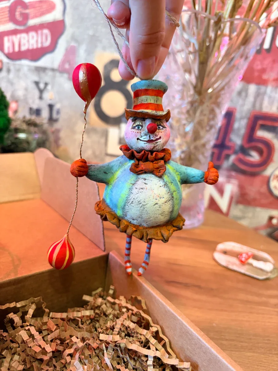 Ёлочная игрушка Винтажный Клоун — Papier_chudes, фотография 2