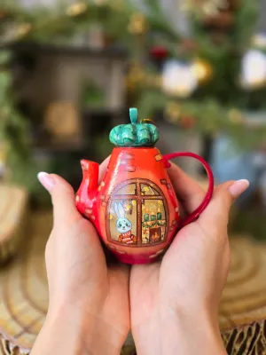 Ёлочная игрушка Чайник-домик — Papier_chudes